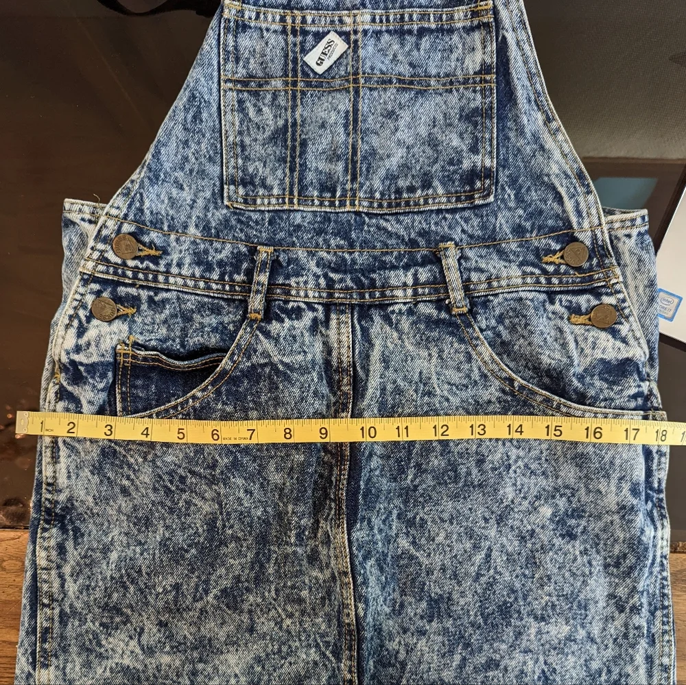 Guess George Marciano VINTAGE 90s Y2K Acid Wash Denim Overall Dress Size 2 - Picture 11 of 11